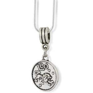 Leo Zodiac Astrology Horoscope Charm Snake Chain Necklace
